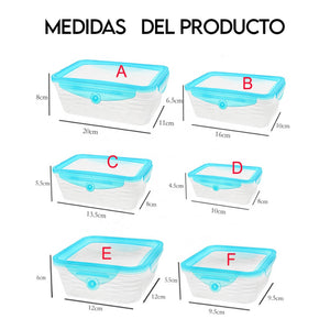 Set Recipientes con Tapa en Silicona