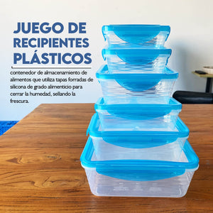 Set Recipientes con Tapa en Silicona