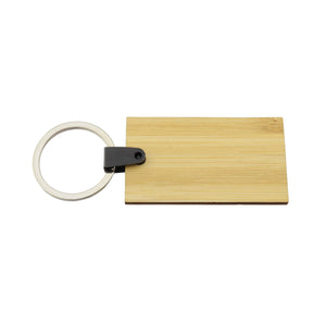 Llavero Bambú Basico Rectangular