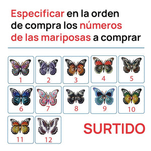 Mariposas En Metal Pvc Decoración