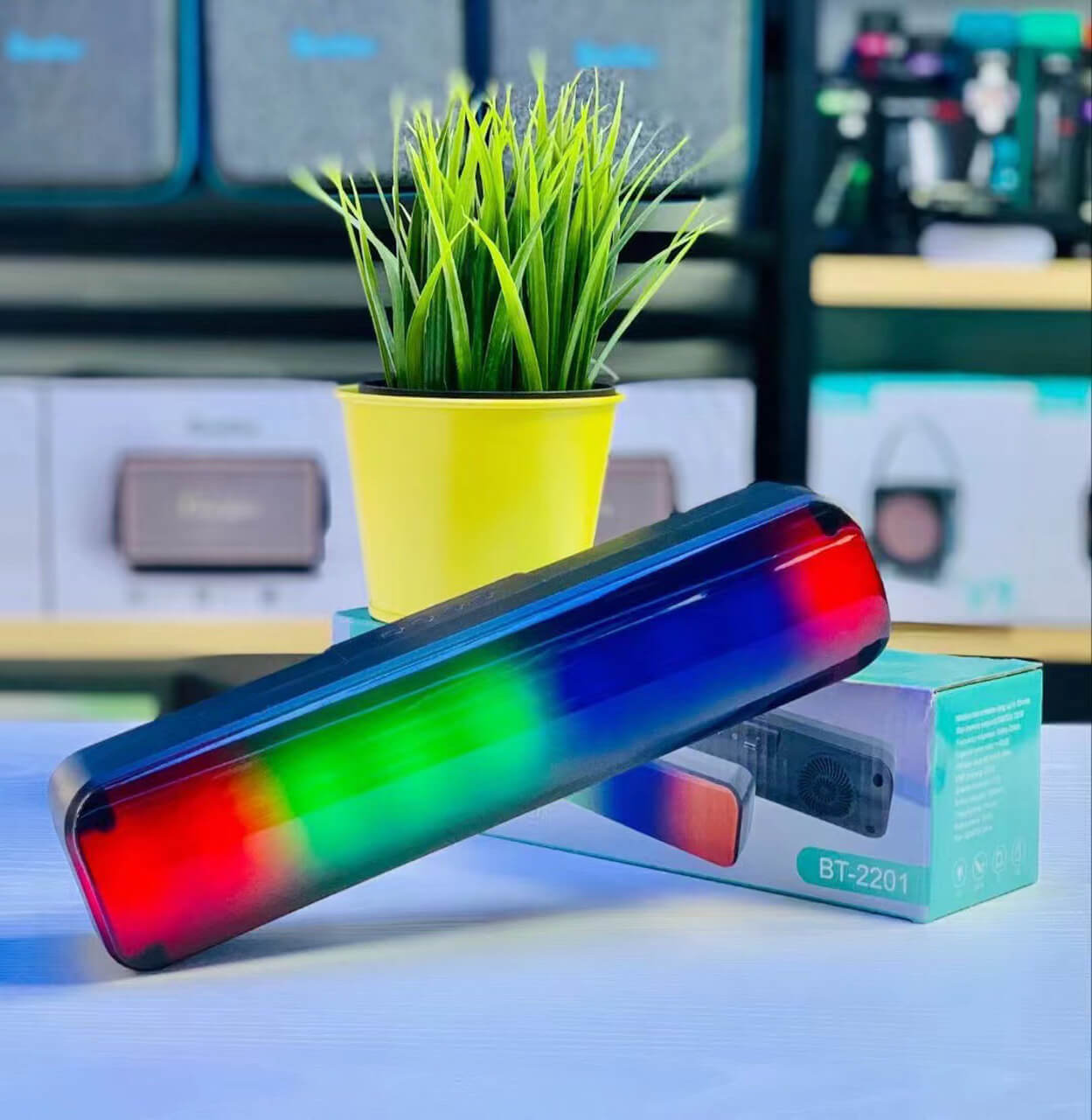 Parlante Bluetooth Luces Rectangular